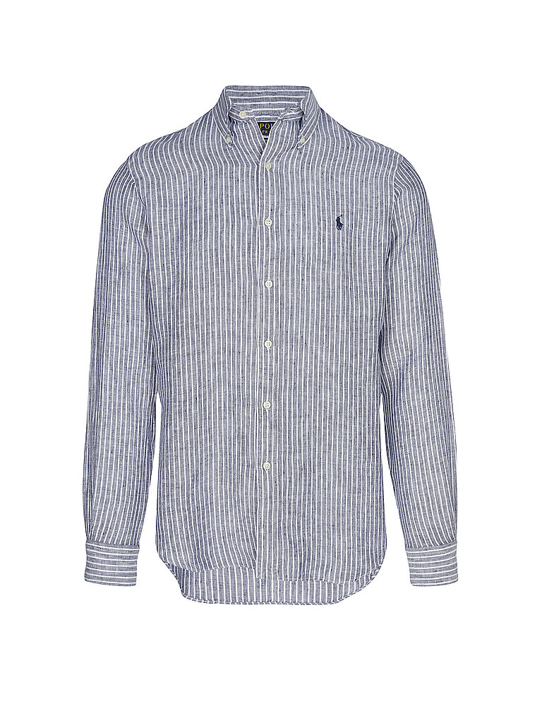 Polo Ralph Lauren Herren Dunkelblau Leinenhemd Custom Fit | Mittel