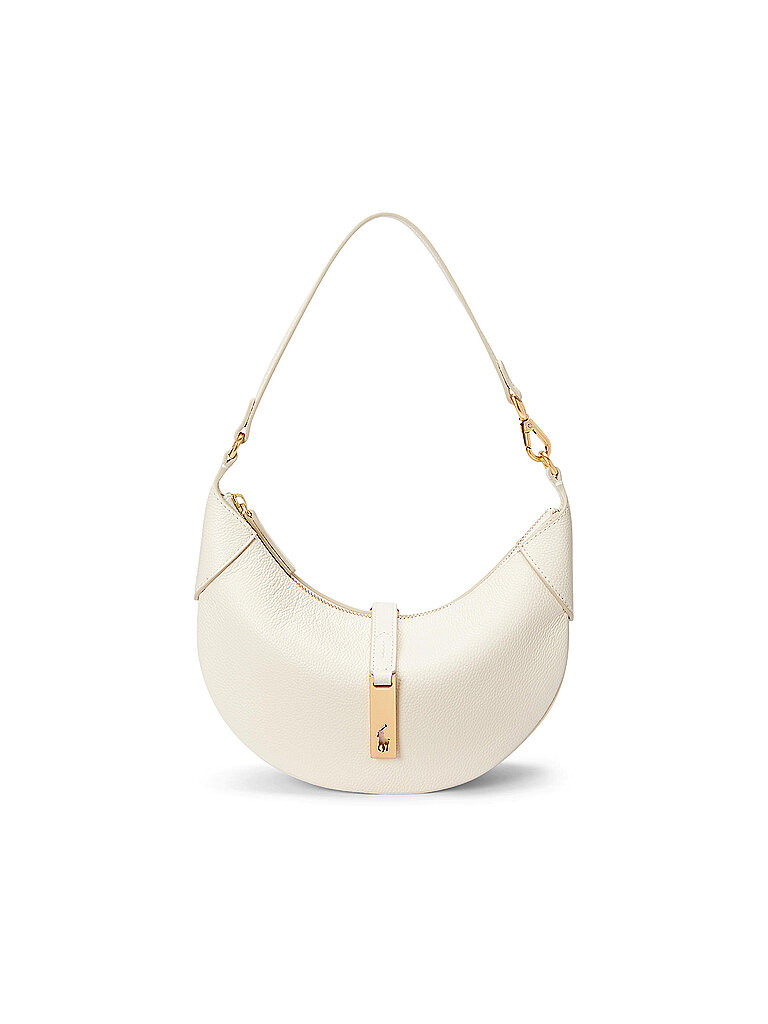 POLO RALPH LAUREN Ledertasche - Schultertasche Small creme