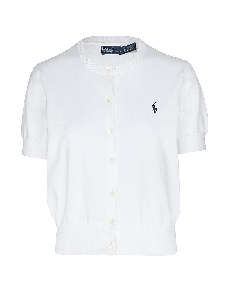 POLO RALPH LAUREN Strickjacke weiss | XL