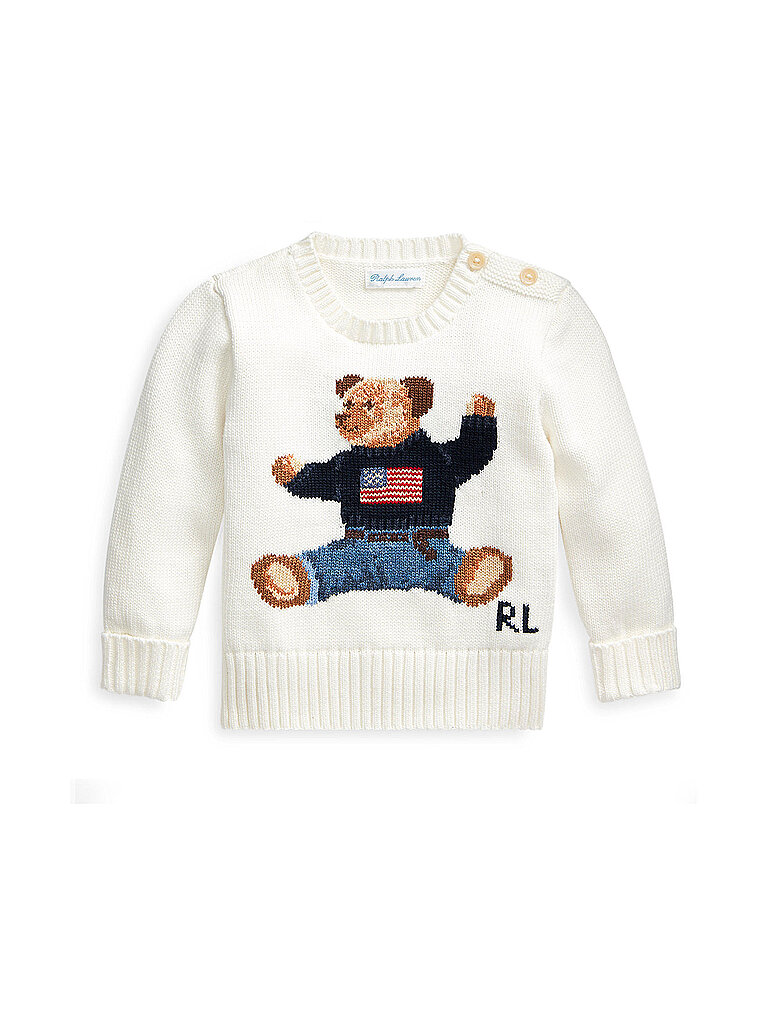 POLO RALPH LAUREN Baby Langarmshirt weiss | 68