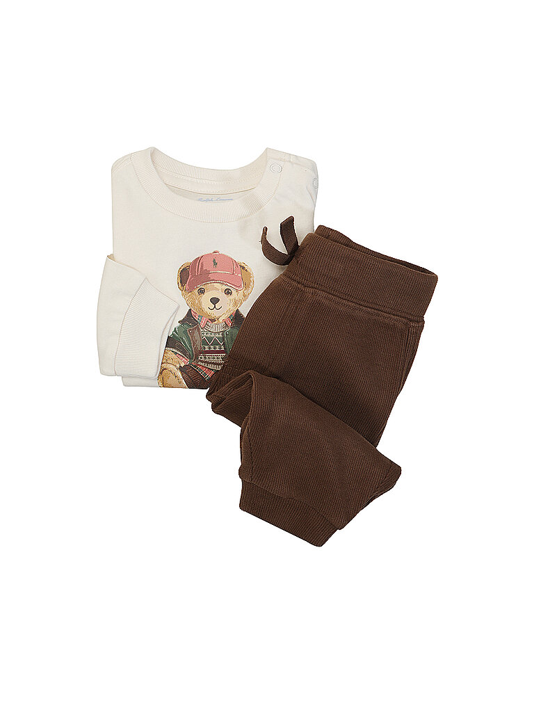 POLO RALPH LAUREN Baby Set 2-teilig Sweatshirt und Hose creme | 80