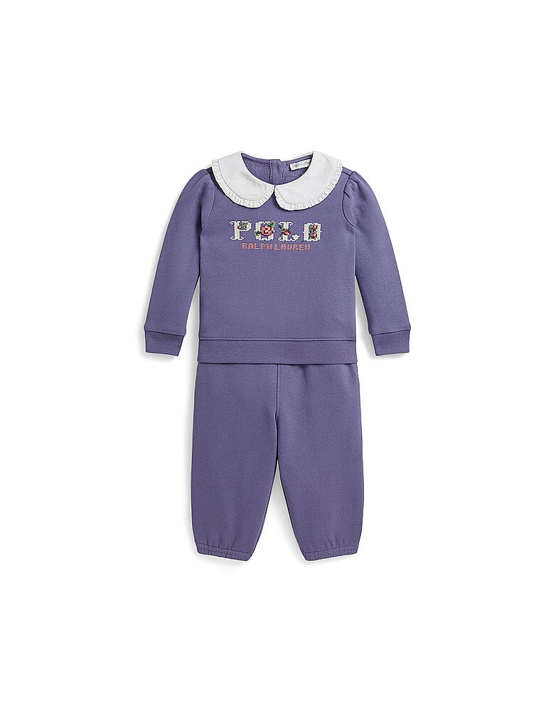 POLO RALPH LAUREN Baby Set 2-teilig Sweatshirt und Hose lila | 68