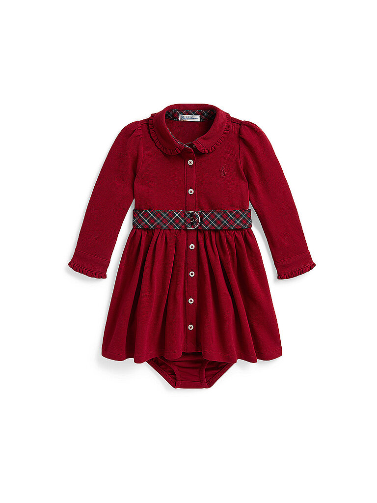 POLO RALPH LAUREN Baby Mädchen Kleid dunkelrot | 74