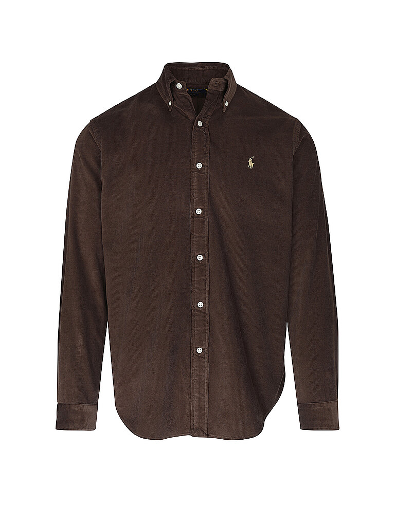 POLO RALPH LAUREN Hemd Custom Fit braun | S
