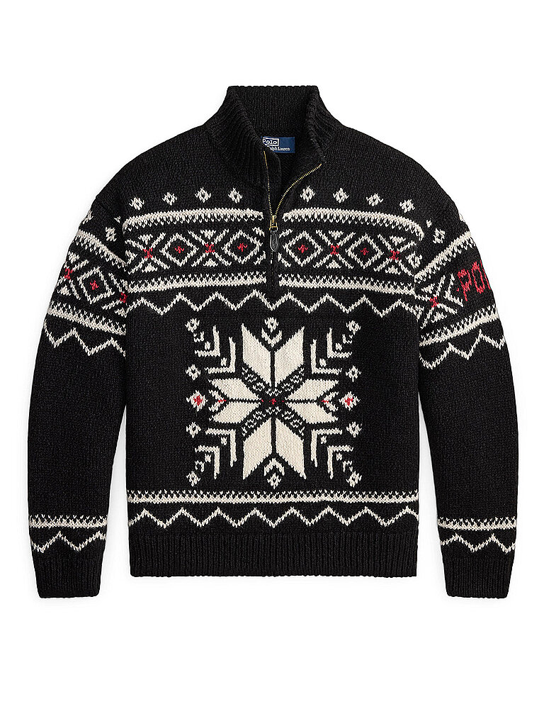 POLO RALPH LAUREN Troyer Pullover  schwarz | S