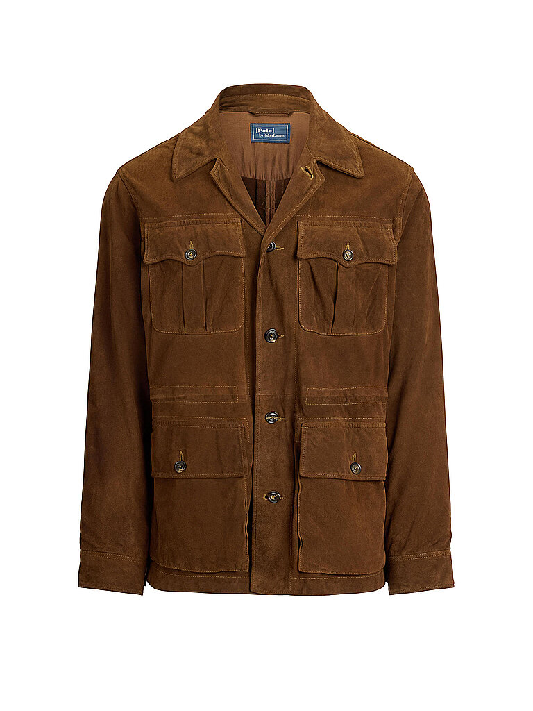 POLO RALPH LAUREN Lederjacke  braun | M