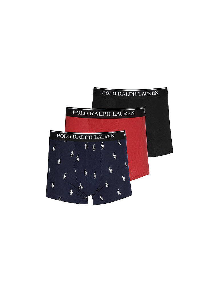 POLO RALPH LAUREN Pants 3er Pkg. black / chili / navy dunkelblau | S