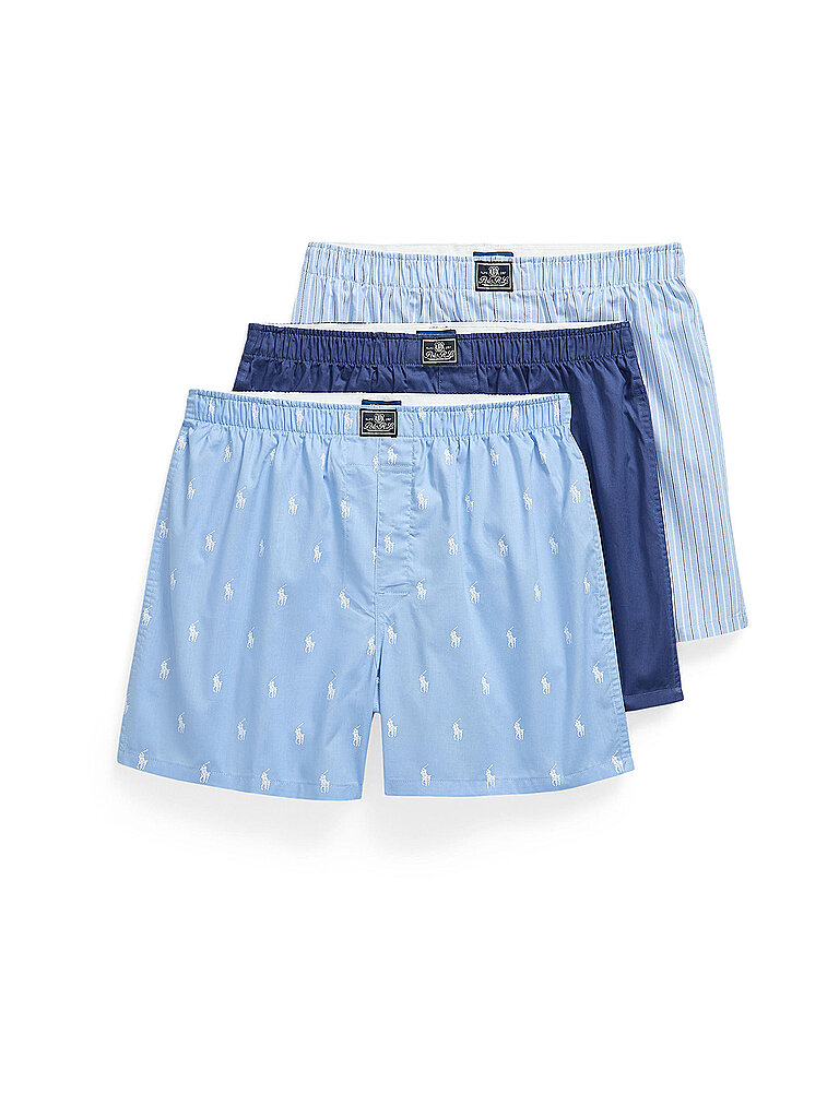 POLO RALPH LAUREN Boxershorts 3er Pkg. aop hellblau | S