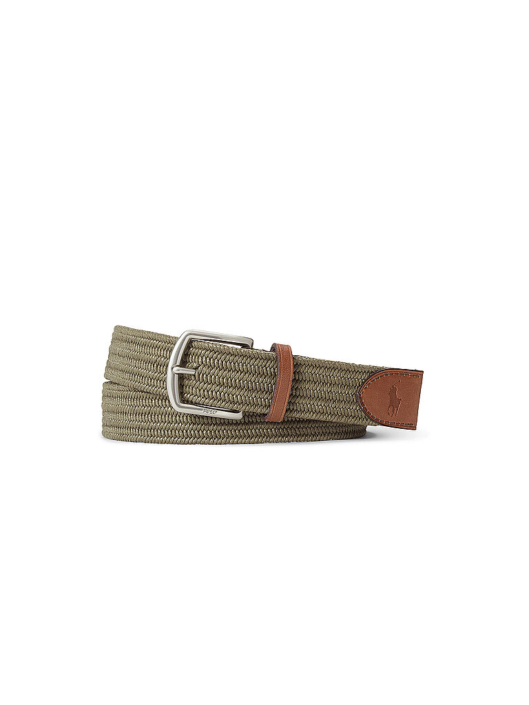 POLO Flechtgürtel olive XL herren
