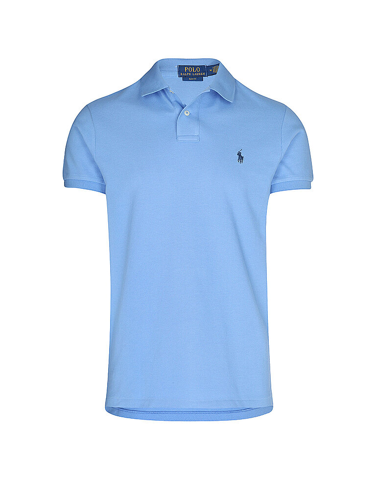 POLO Poloshirt Slim Fit hellblau L herren