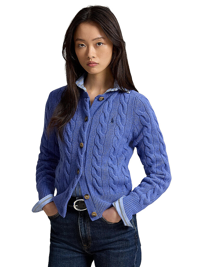 POLO RALPH LAUREN Strickjacke blau | XS