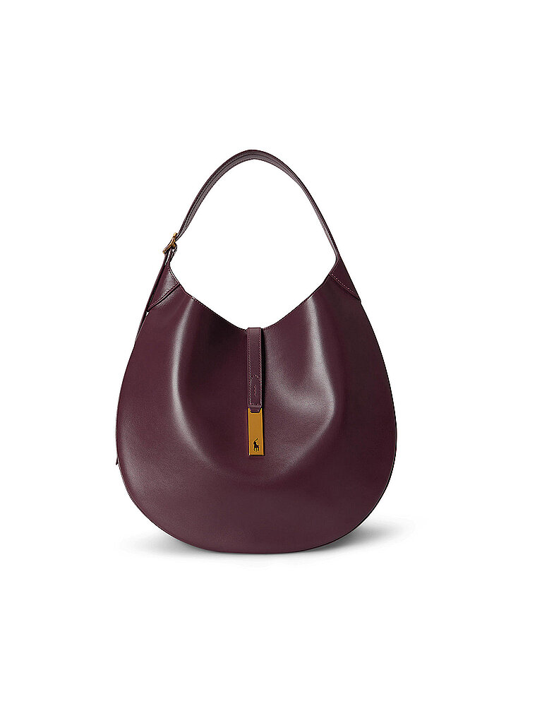 POLO RALPH LAUREN Ledertasche - Schultertasche dunkelrot