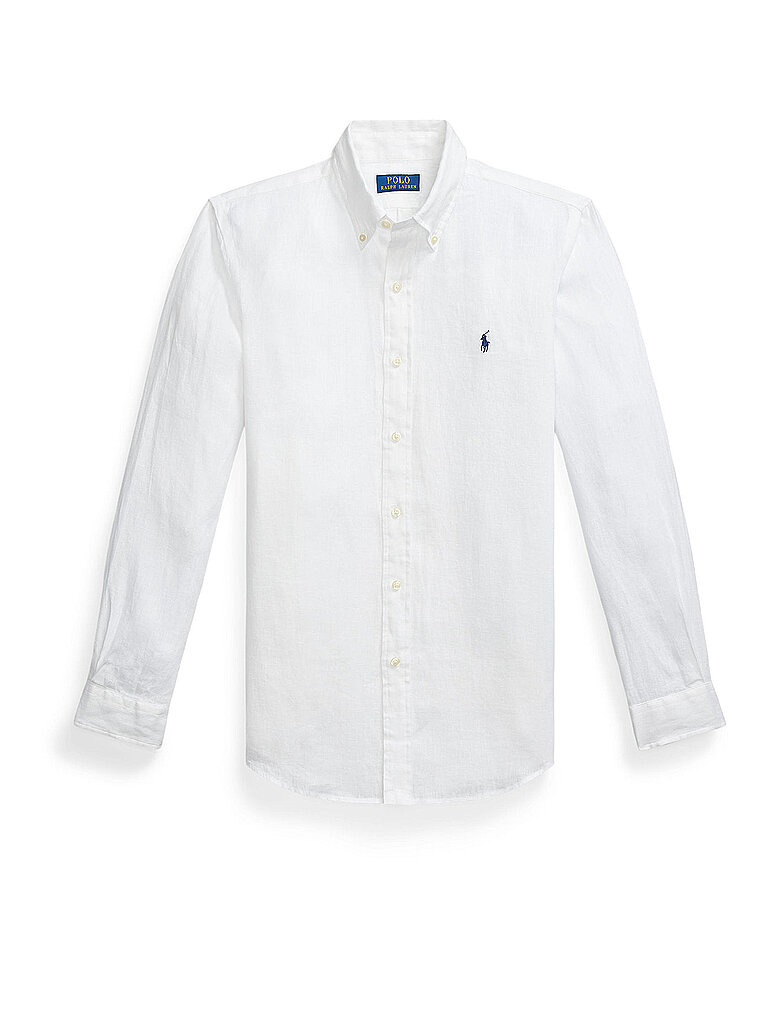 POLO RALPH LAUREN Leinenhemd Custom Fit weiss | L