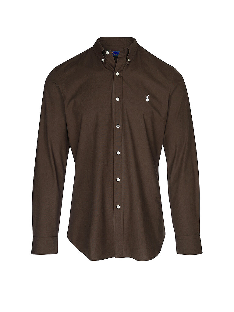 POLO RALPH LAUREN Hemd Slim Fit braun | S