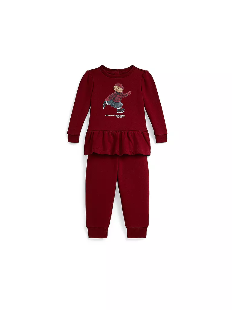 POLO RALPH LAUREN | Baby Set 2-teilig Sweatshirt und Hose | dunkelrot