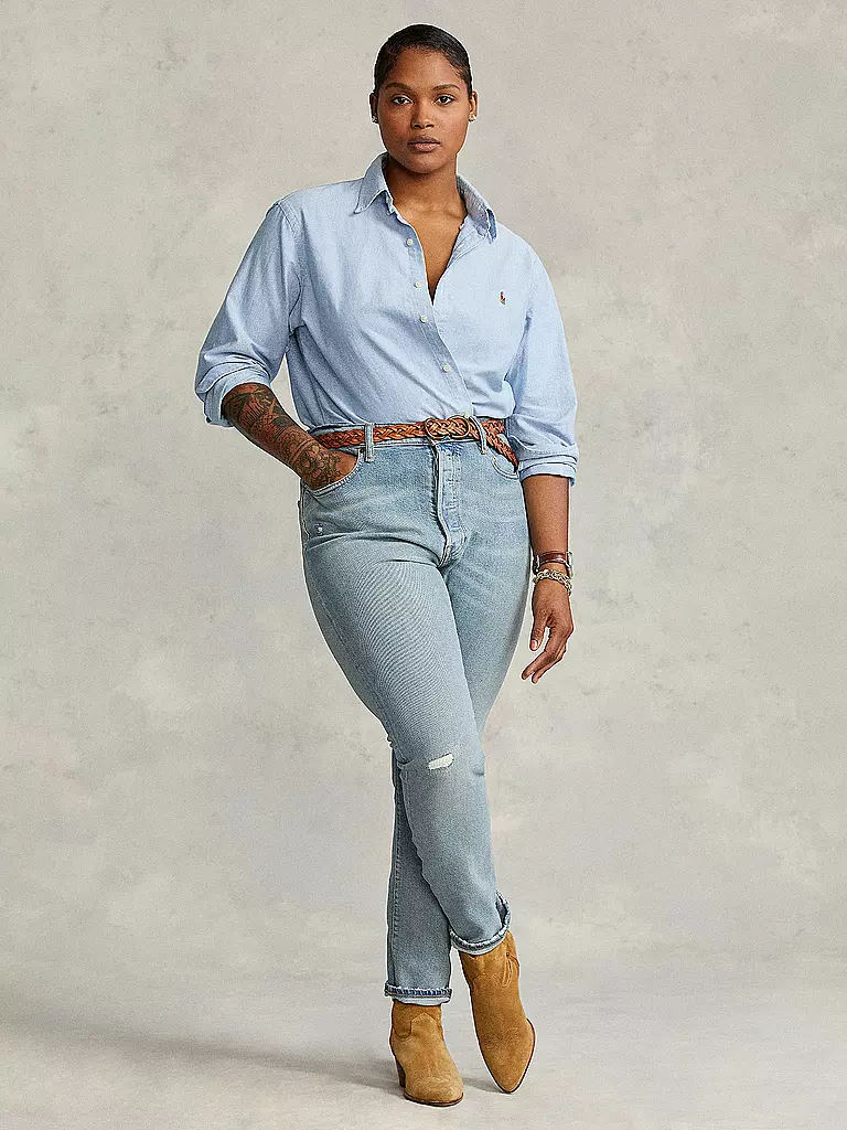 POLO RALPH LAUREN | Bluse Slim Fit GEORGIA | hellblau