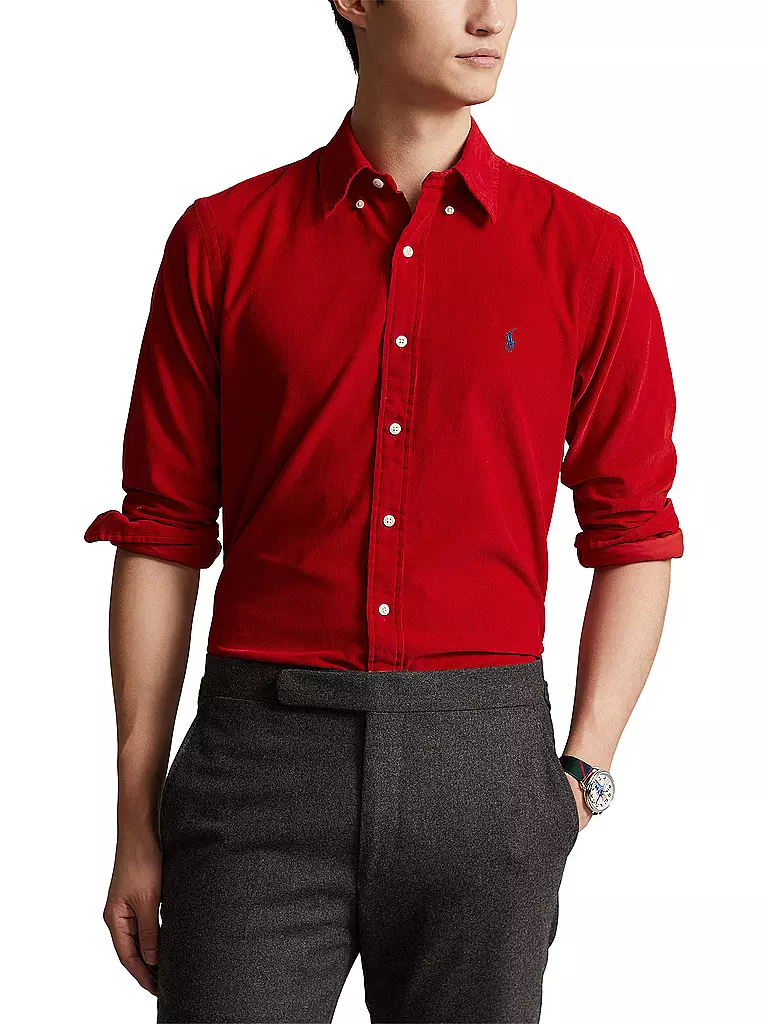 POLO RALPH LAUREN | Cordhemd Slim Fit | rot