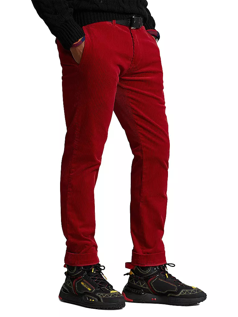 POLO RALPH LAUREN | Cordhose Slim Fit  | rot