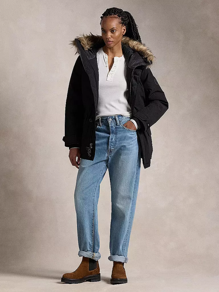 POLO RALPH LAUREN | Daunenparka TRIM DOWN | schwarz