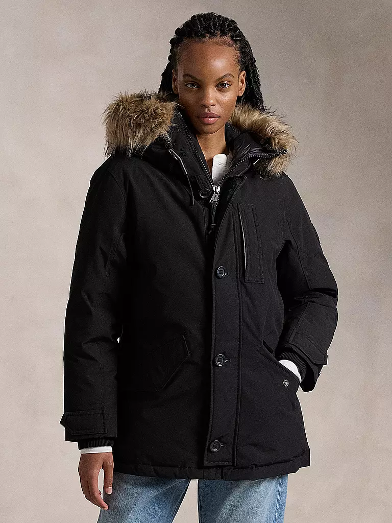 POLO RALPH LAUREN | Daunenparka TRIM DOWN | schwarz