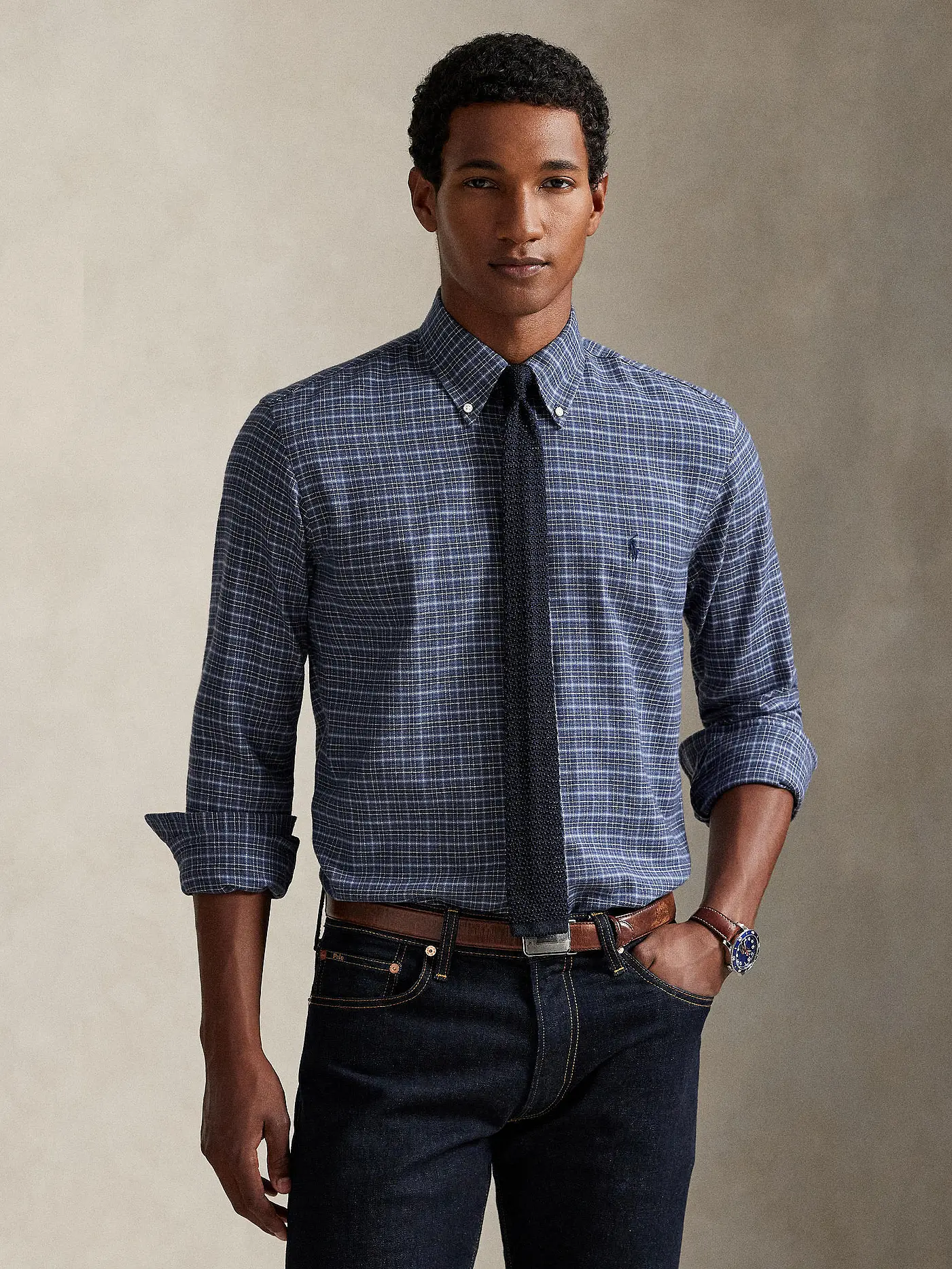 POLO RALPH LAUREN | Flanellhemd Regular Fit  | dunkelblau