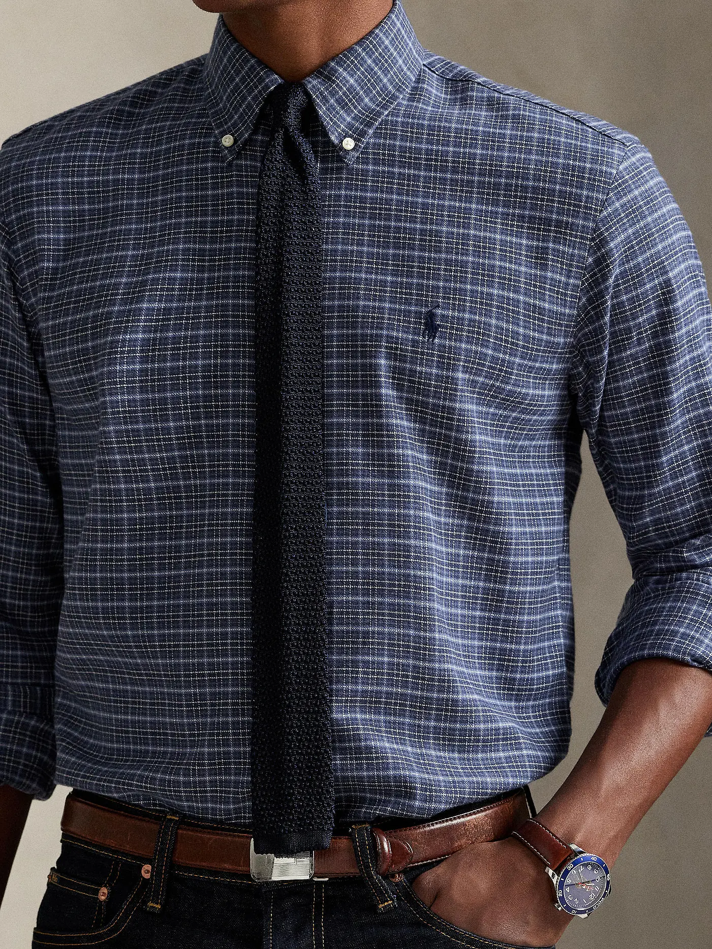 POLO RALPH LAUREN | Flanellhemd Regular Fit  | dunkelblau