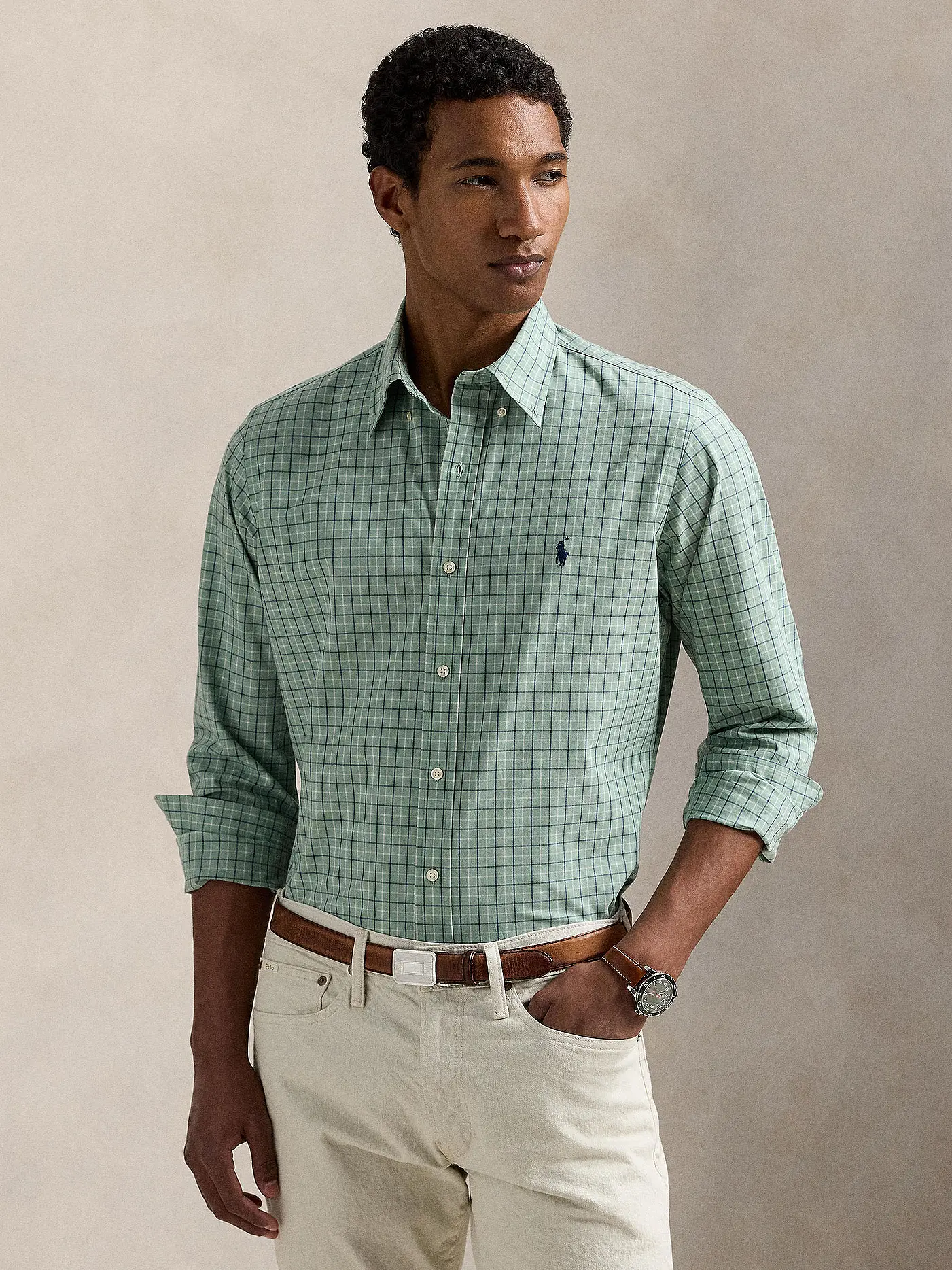 POLO RALPH LAUREN | Hemd Custom Fit | hellgrün