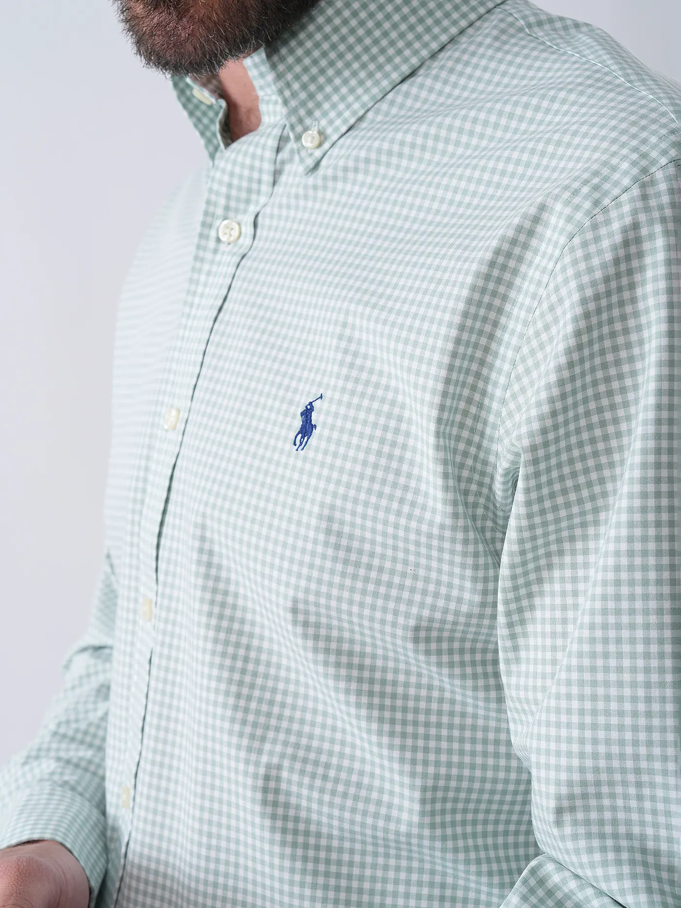POLO RALPH LAUREN | Hemd Custom Fit | hellgrün