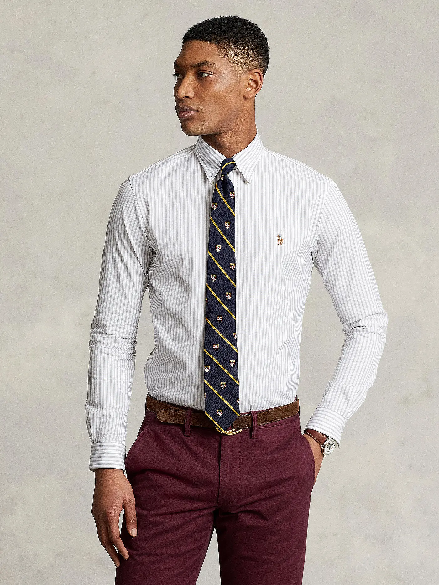 POLO RALPH LAUREN | Hemd Custom Fit | hellgrau