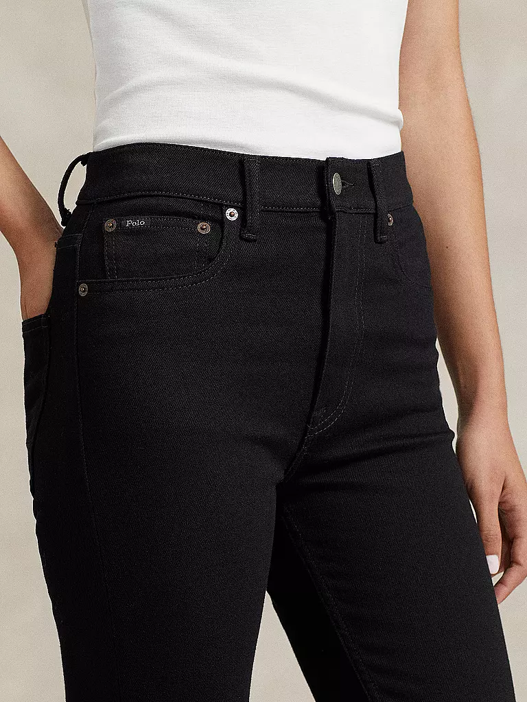 POLO RALPH LAUREN | High Rise Skinny Fit  Jeans | schwarz