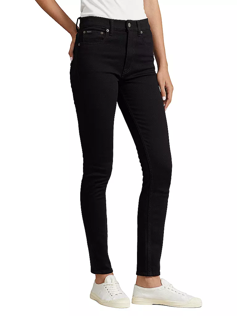 POLO RALPH LAUREN | High Rise Skinny Fit  Jeans | schwarz