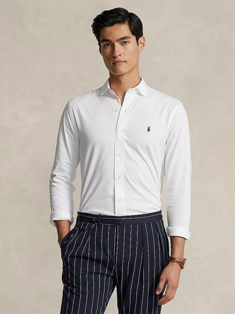 POLO RALPH LAUREN | Jerseyhemd Slim Fit | weiss