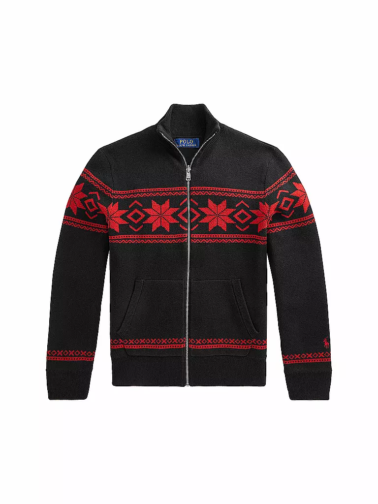 POLO RALPH LAUREN | Jungen Wende Strickjacke | schwarz