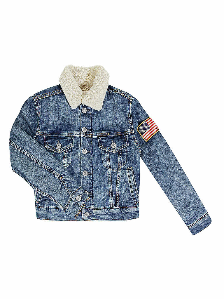 POLO RALPH LAUREN | Jungen-Jeansjacke mit Teddyfutter | blau