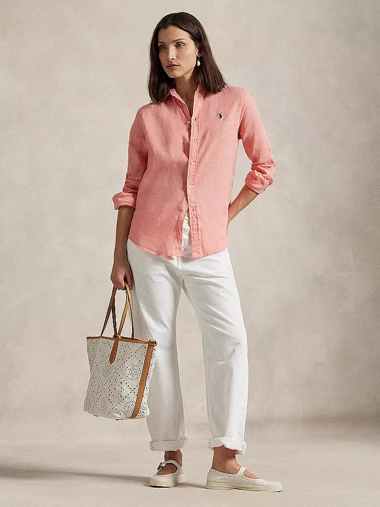 POLO RALPH LAUREN | Leinenbluse | rosa