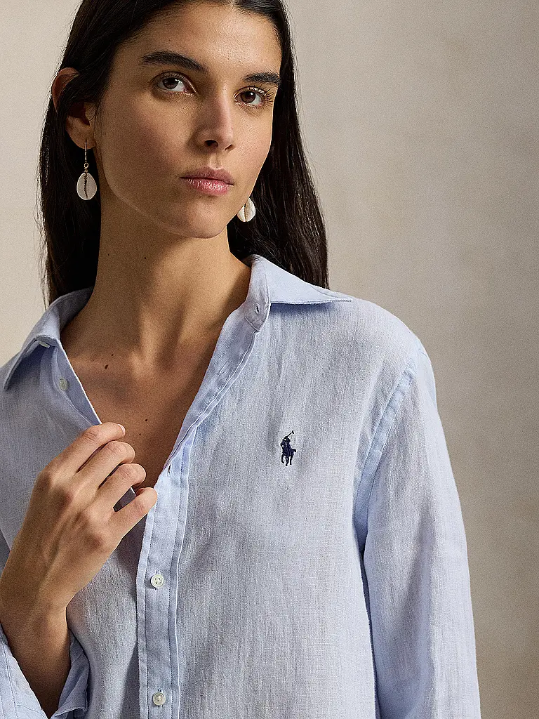 POLO RALPH LAUREN | Leinenbluse | Hellblau