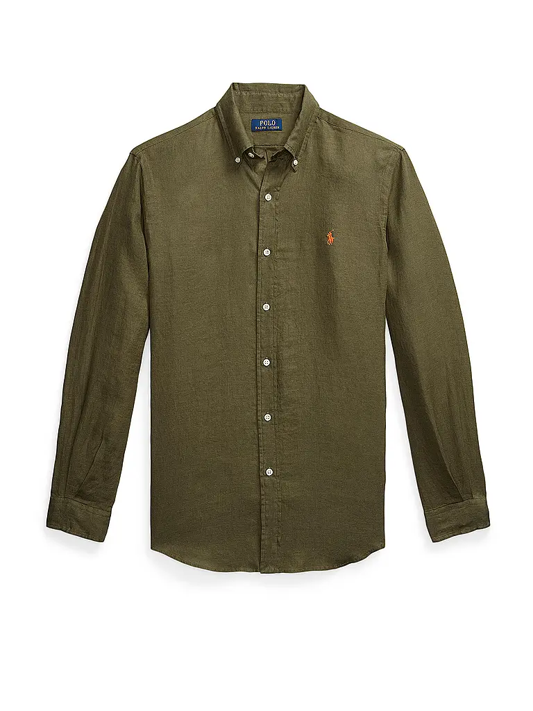 POLO RALPH LAUREN | Leinenhemd Custom Fit | Olive