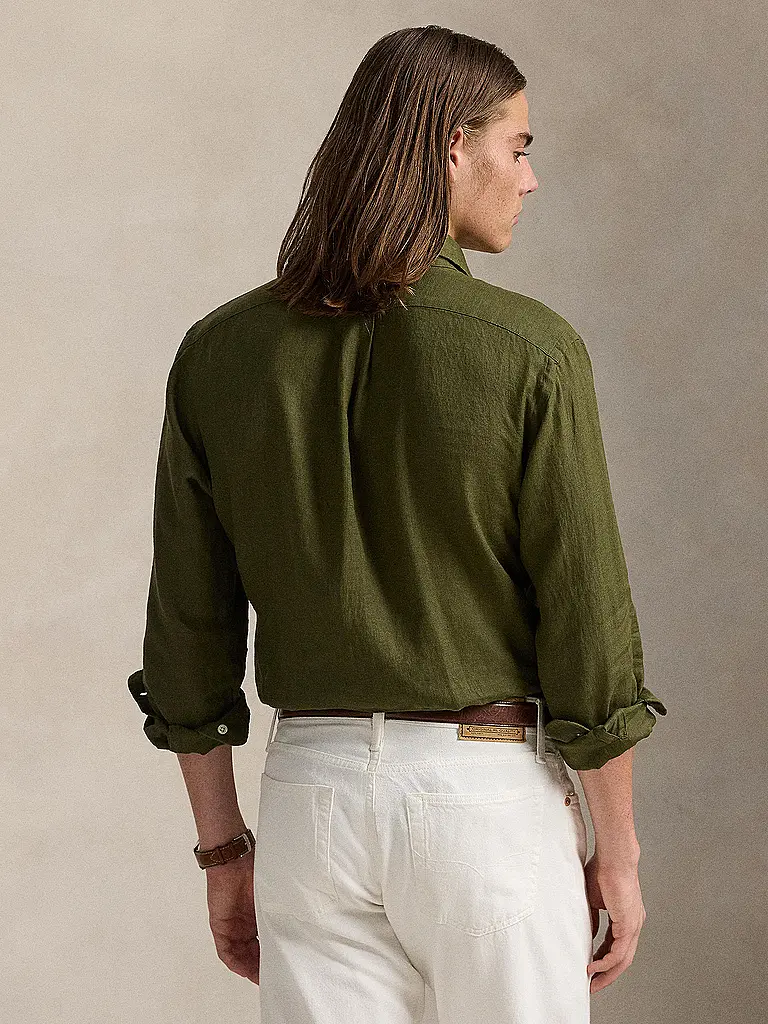 POLO RALPH LAUREN | Leinenhemd Custom Fit | Olive