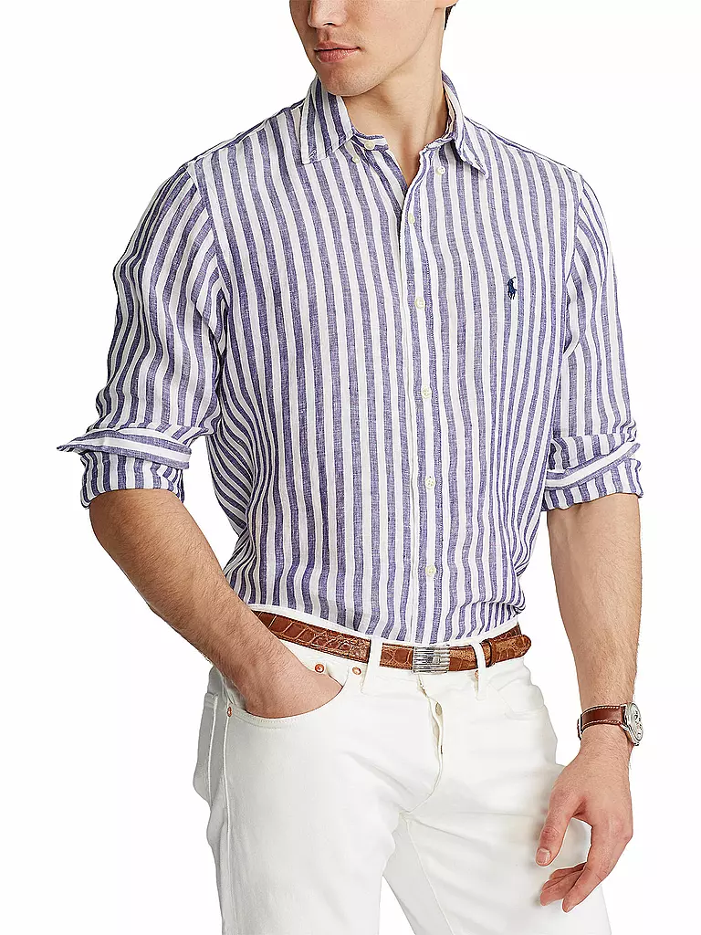 POLO RALPH LAUREN | Leinenhemd Custom Fit | blau