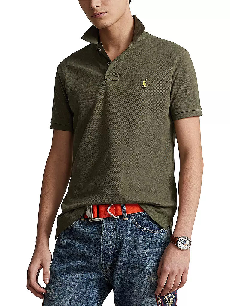 POLO RALPH LAUREN | Poloshirt Custom Slim Fit | olive