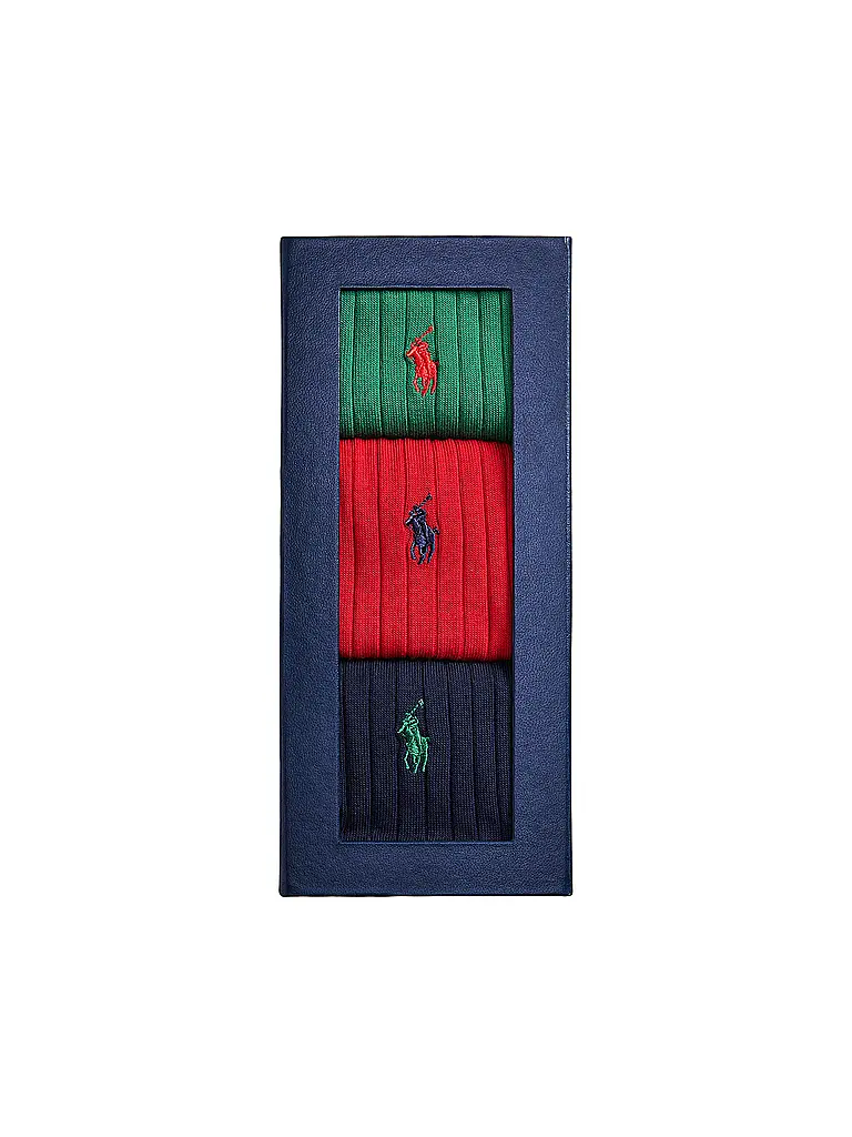 POLO RALPH LAUREN | Socken 3er Pkg. green / red / navy | Bunt