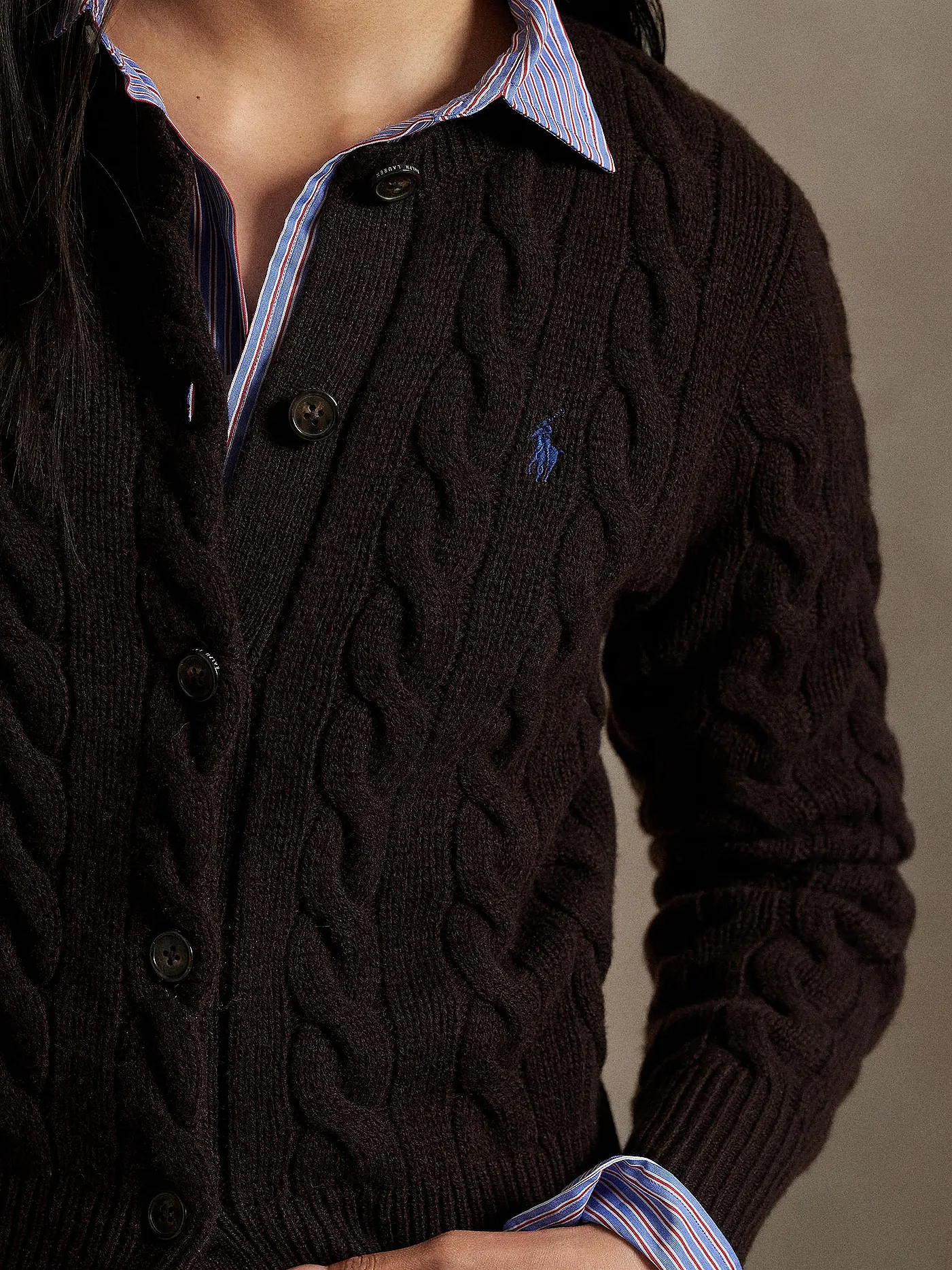POLO RALPH LAUREN | Strickjacke | braun