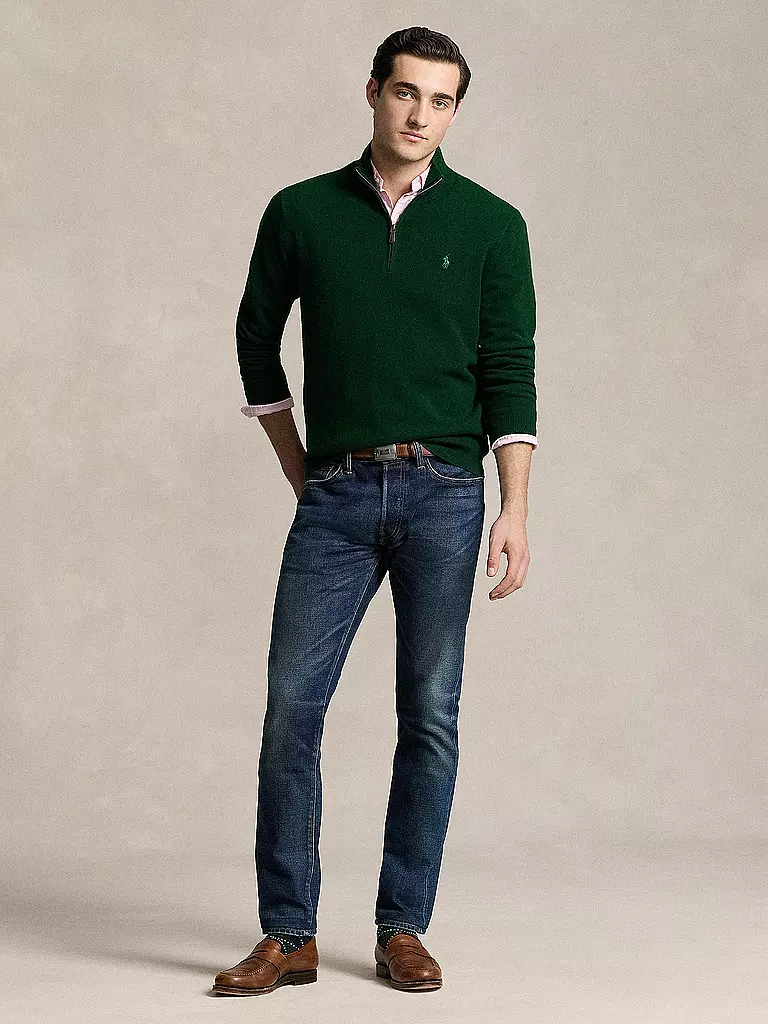 POLO RALPH LAUREN | Troyer Pullover  | dunkelgrün