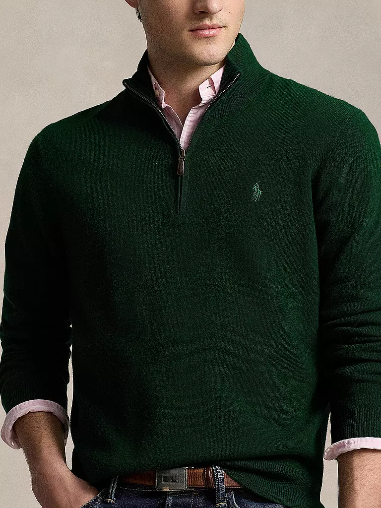 POLO RALPH LAUREN | Troyer Pullover  | dunkelgrün