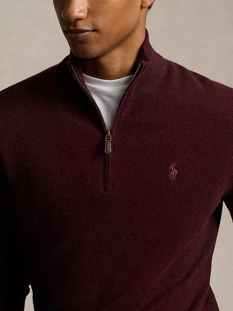 POLO RALPH LAUREN | Troyer Pullover  | dunkelrot