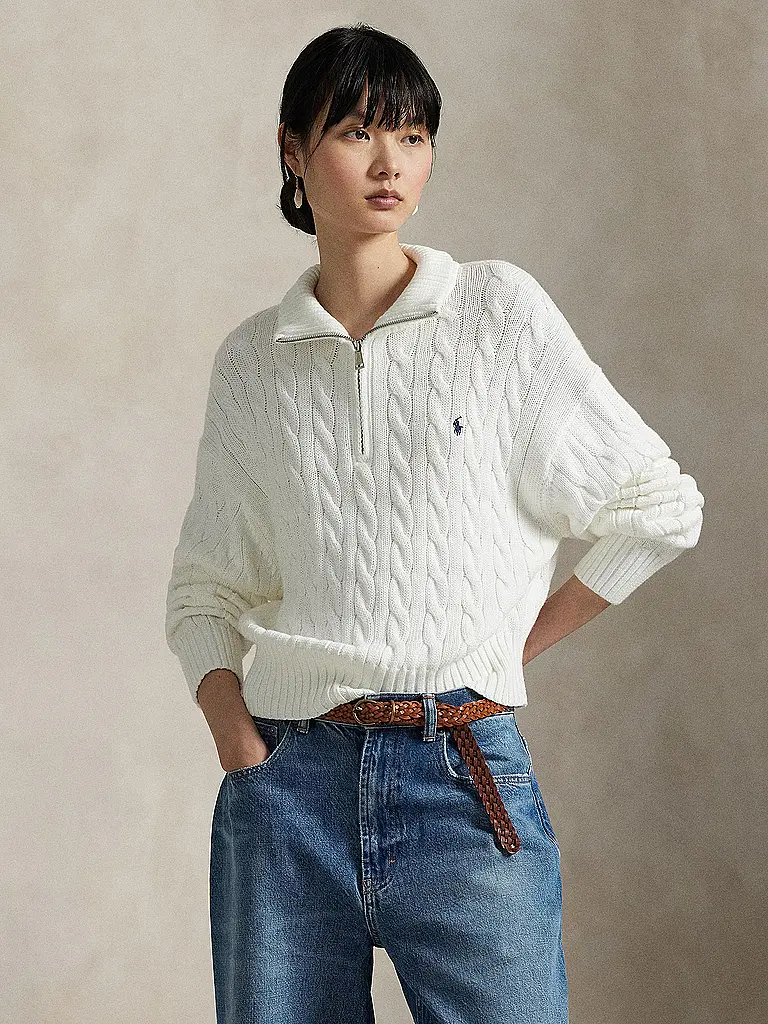 POLO RALPH LAUREN | Troyer Pullover  | Weiss