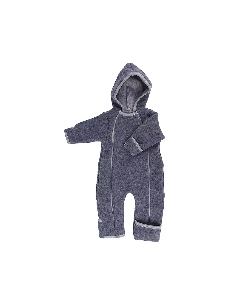 POPOLINI | Baby Wollfleece Overall | grau