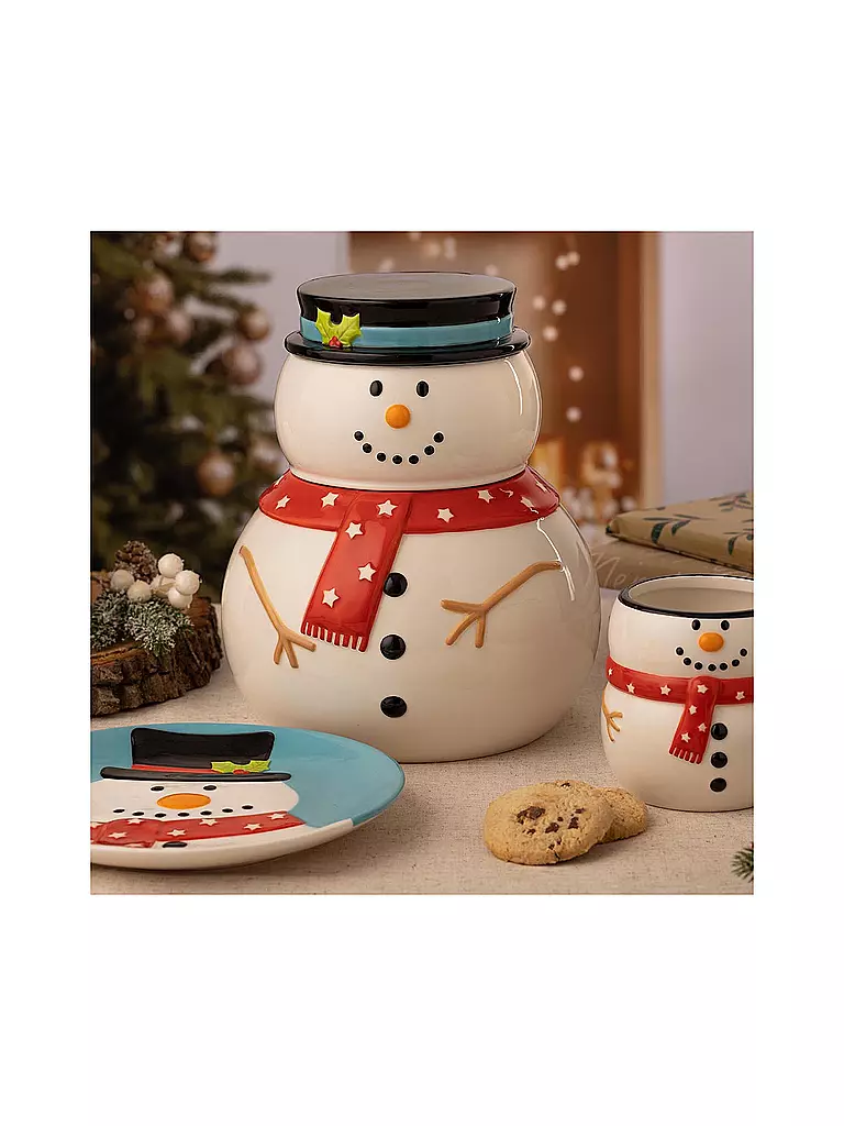 PRICE & KENSINGTON | Keksdose SCHNEEMANN Steinzeug | weiss