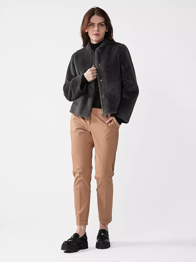 PRIDE TO BE | Jacke in Felloptik DANJA | grau