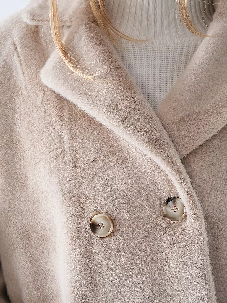 PRIDE TO BE | Jacke in Felloptik HEDA | beige